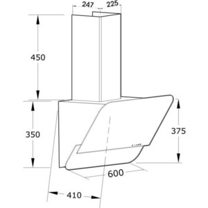 Вытяжки Korting Наклонная, 60см, механическое управление, 3 режима, скрытые кнопки управления, 650 м3/ч., алюминиевый жировой фильтр, 2 галогеновые лампы освещения по 20Вт, ур.шума 56 дб, черное стекло