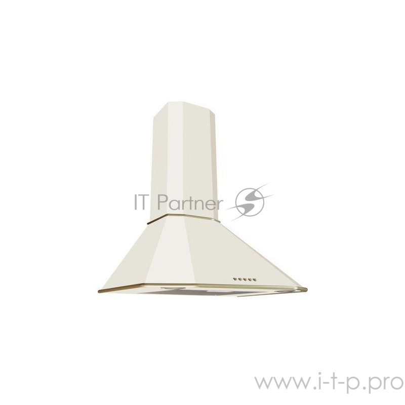 Вытяжки Korting Купольная, 60 см, 650 м3/ч, механическое управление, 3 режима, слоновая кость+бронза