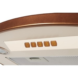 Вытяжка Kuppersberg Настенная вытяжка, ширина 60 см, отвод/рециркуляция, 650 м3/час, электронное управление, 3 скорости, галогеновое освещение 2х20 Вт, анодированные алюминиевые жироулавливающие фильтры, угольный фильтр С6С (опция), 42 дБ, цвет бежев