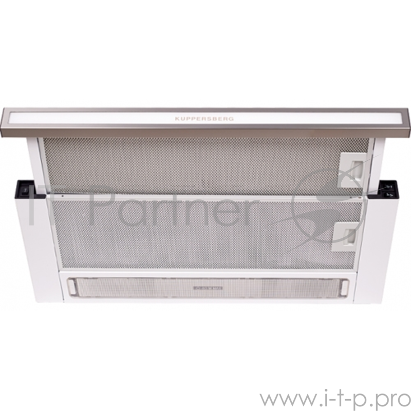Встраиваемая вытяжка Kuppersberg Встраиваемая вытяжка, ширина 60 см, отвод/рециркуляция, 500 м3/час, механическое управление, 3 скорости, светодиодное освещение 1,5Вт, металлические жироулавливающие фильтры, угольный фильтр С3С (опция), 56-65 дБ, цве