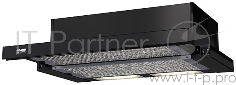 Вытяжка KRONA STEEL KAMILLA 600 black 1мотор кухонная