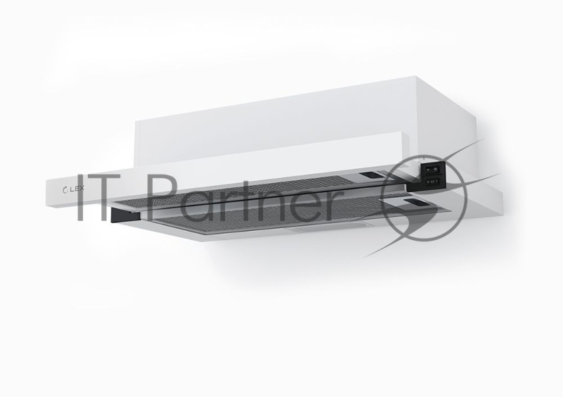 Вытяжка встраиваемая LEX HUBBLE 500 белый 570м3/час LED лампы