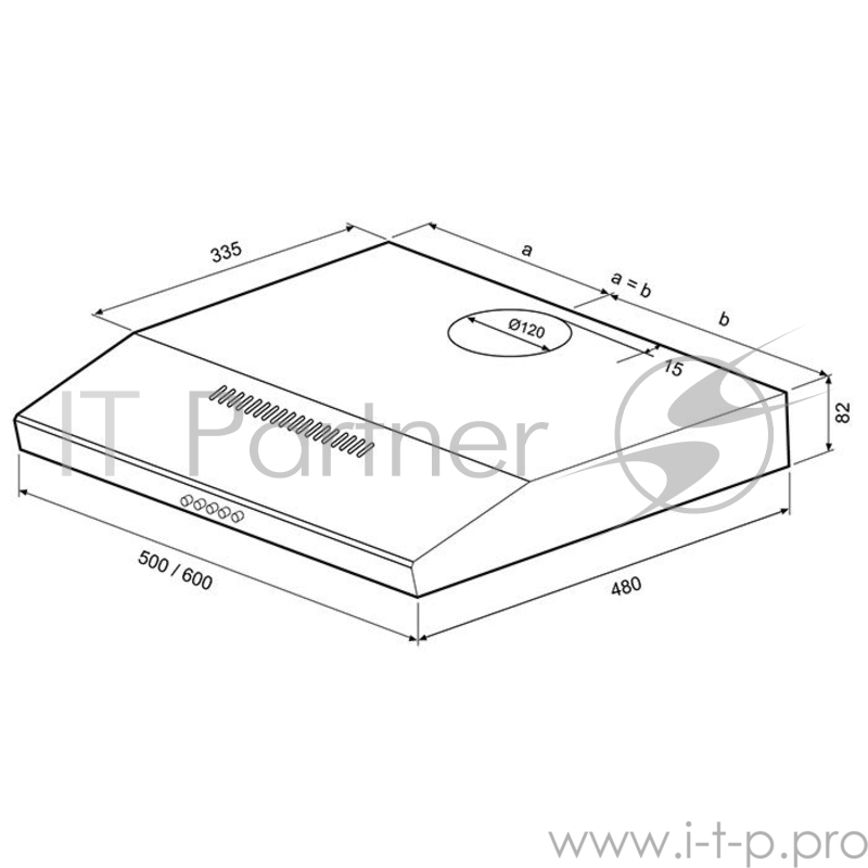 Вытяжка козырьковая Shindo Itea 60 I кремовый управление: кнопочное (1 мотор)