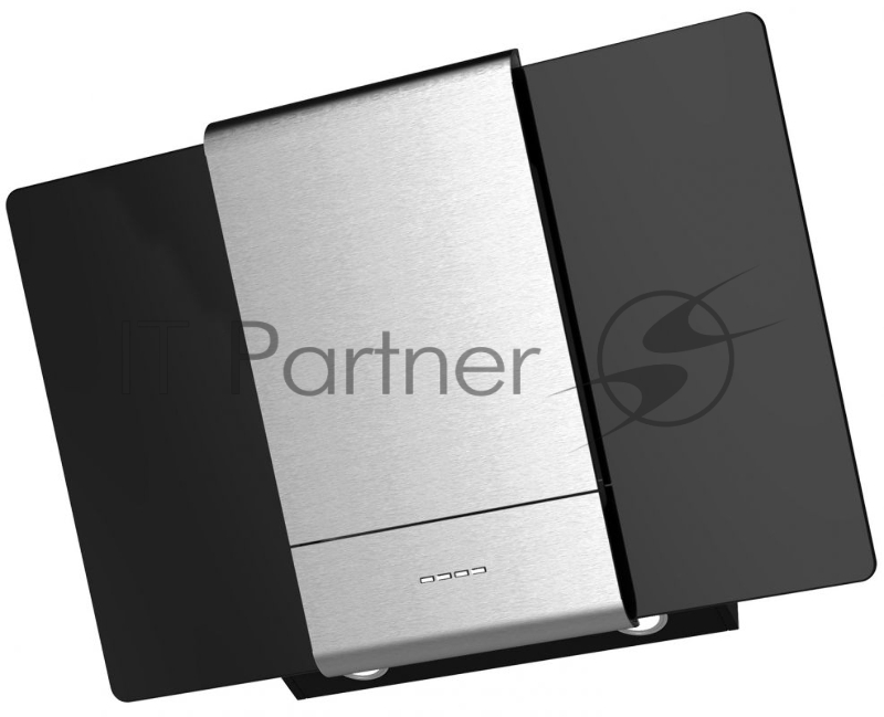 Вытяжка каминная Krona Talli 600 inox/black glass 3P нержавеющая сталь черный управление: кнопочное (1 мотор)