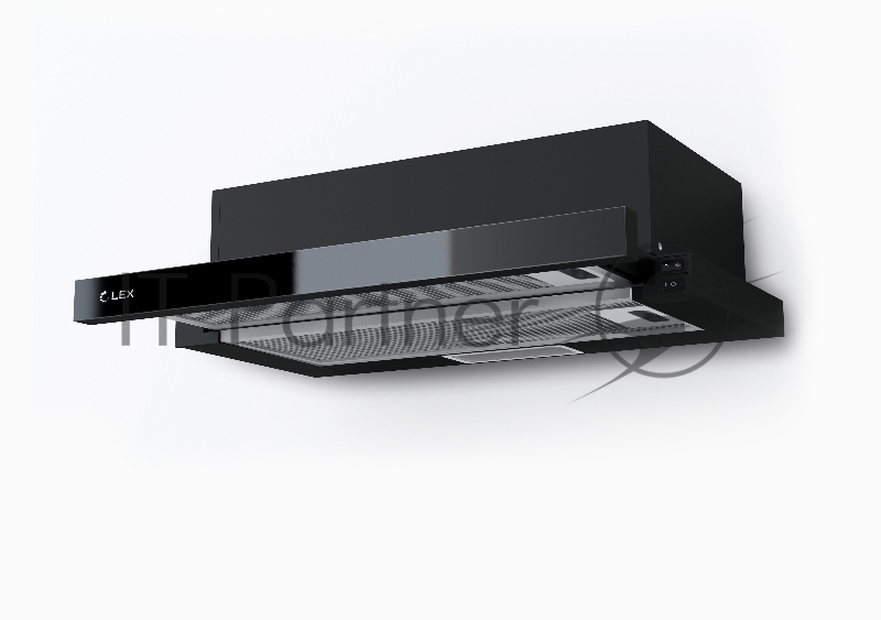 Вытяжка встраиваемая LEX HUBBLE G 600 BLACK 570м3/час LED лампы