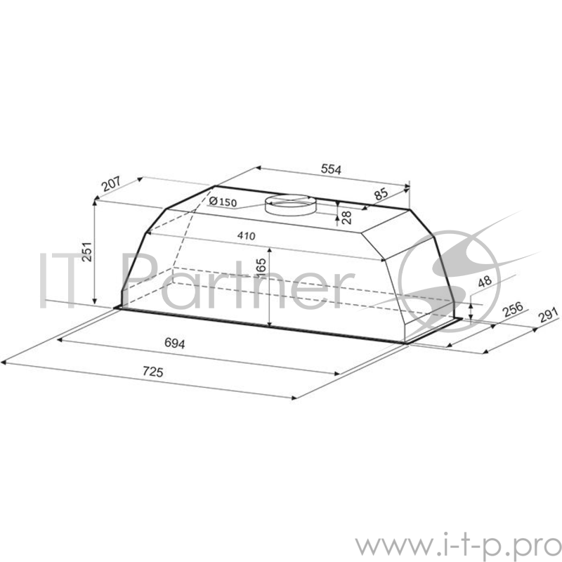 Вытяжка Krona Ameli 900 inox S страивается в навесной шкафчик отвод / циркуляция Макс. производительность 1000 куб. м/ч ширина для установки 90 см мощность двигателя 230 Вт электронное управление тихий двигатель