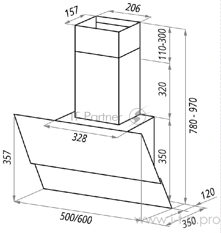 Вытяжка MAUNFELD LONDON 50 БЕЛОЕ стекло • Тип: настенная• Цвет: белый• Управление: кнопочное• Ширина, мм: 500• Полная потребляемая мощность, Вт: 190• Количество скоростей: 3• Максимальная производительность, м3/ч: 800• Диаметр воздуховода, мм: 120•