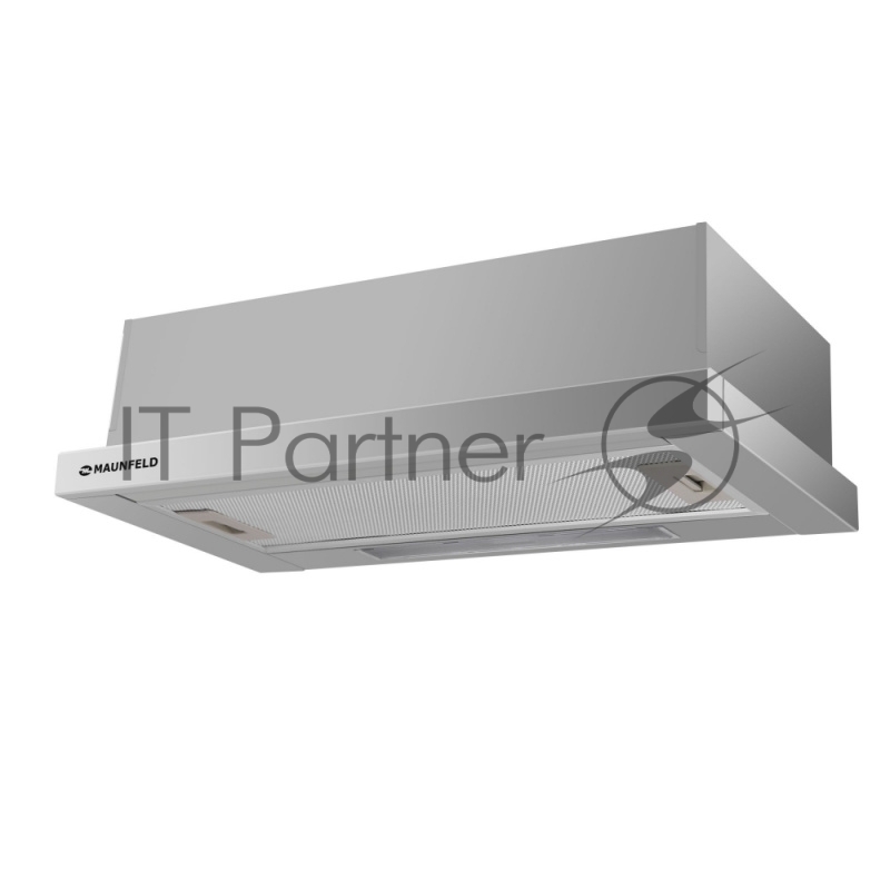 ВЫТЯЖКА MAUNFELD VS LIGHT 60 НЕРЖАВЕЙКА • Тип: встраиваемая • Цвет: нержавейка • Управление: колыбельное • Ширина, мм: 600 • Полная потребляемая мощность, Вт: 140• Количество скоростей: 2 • Максимальная производительность, м3/ч: 480• Диаметр возд