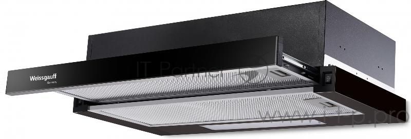 Встраиваемые вытяжки Weissgauff TEL061MBL черный+нержавеющая сталь