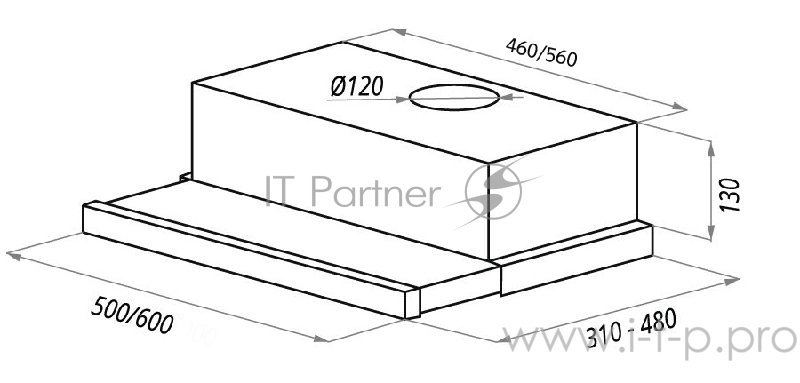 ВЫТЯЖКА MAUNFELD VSH 60 черный