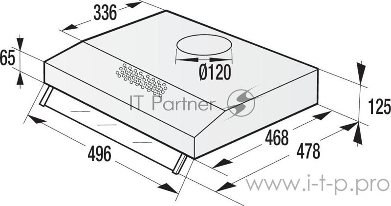 Вытяжка встраиваемая Gorenje WHU529EX/M нержавеющая сталь управление: кнопочное (1 мотор)