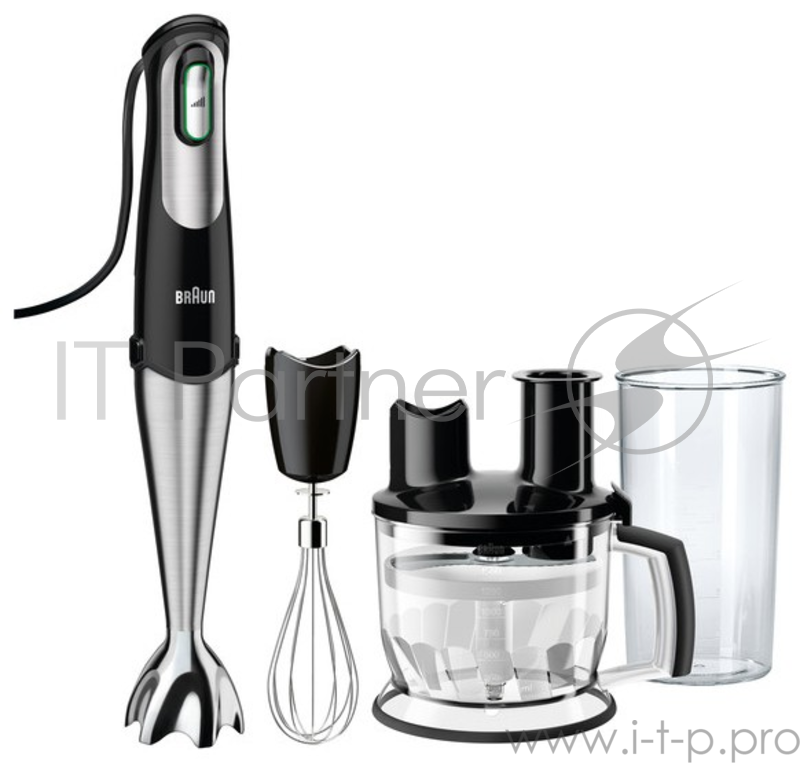 Блендер погружной Braun MQ 775 черный/серый 750Вт