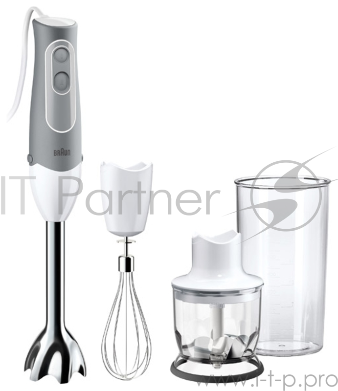 Блендер погружной Braun MQ525 OMLETTE 600Вт серый