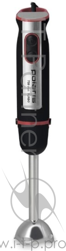 Блендер Polaris PHB 0750 (750вт,,венчик,метал.нога, стакан) черн/красн