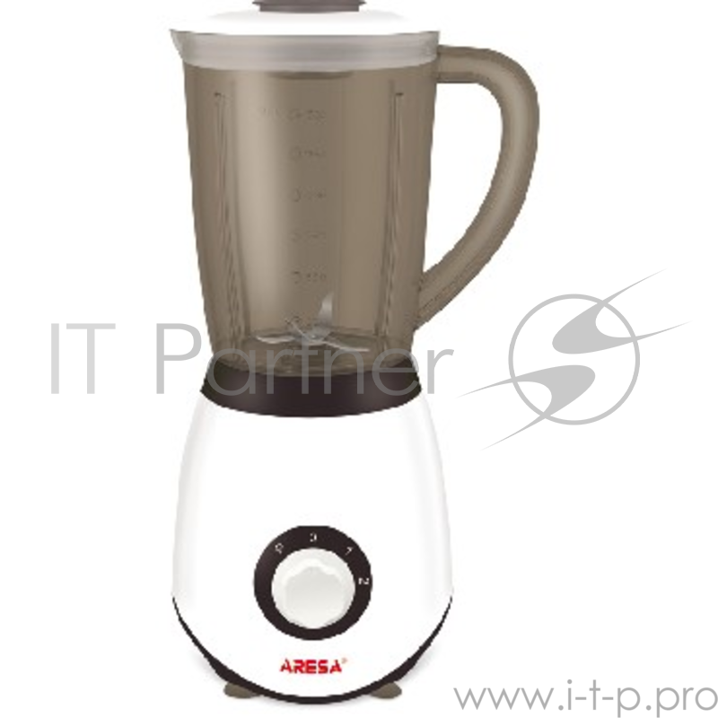 Блендер ARESA AR-1112 220-240В 50Гц 500 Ватт Мощность: 500 Вт 2 скоростных режима Импульсный режим Пластиковые корпус и чаша Объем чаши 1,5л Лезвия из нержавеющей стали Нескользящие ножки,Измельчение Смешивание Колка льда