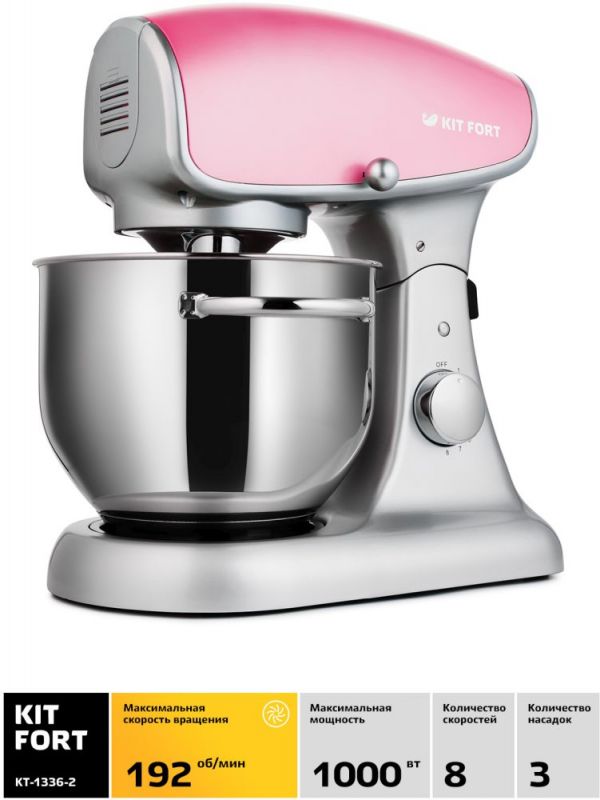 Блендер стационарный Kitfort КТ-1336-2 1000Вт розовый