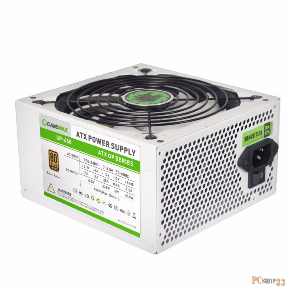 Блоки питания GameMax (GP-450 White) Блок питания ATX 450W GameMax GP-450 White