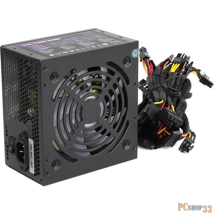 Блок питания Aerocool 750W RTL VX-750 RGB (V2.3) APFC {20/24+2 SATA+2 PATA+6/8 pin, вентилятор d120mm}
