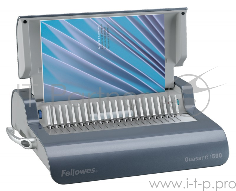 Брошюратор Fellowes Переплетчик QUASAR-E FS-5620901 {перфорирует до 20 листов, сшивает - 500 л.}