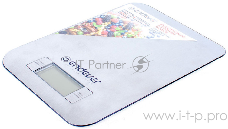 Электронные кухонные весы Endever Skyline KS-525, вес от 2 г до 5 кг. Стальной корпус, LCD-дисплей, авто отключение