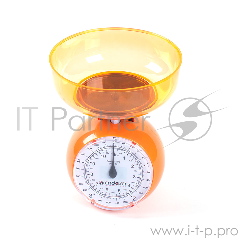 Кухонные механические весы Endever KS-518, максимальный вес 5 кг, цена деления 40 г