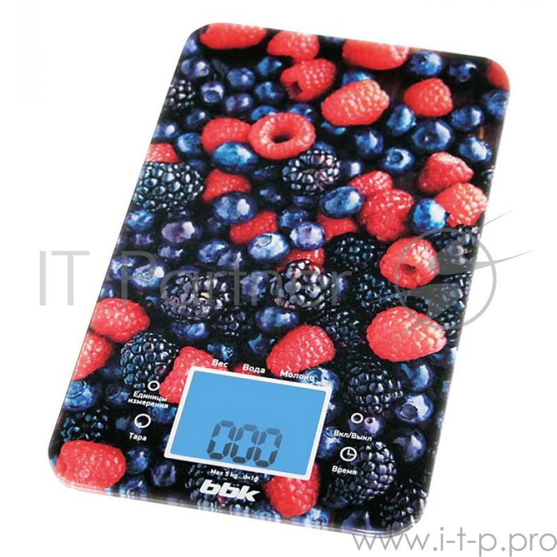 Весы кухонные BBK KS107G темно-синий/красный