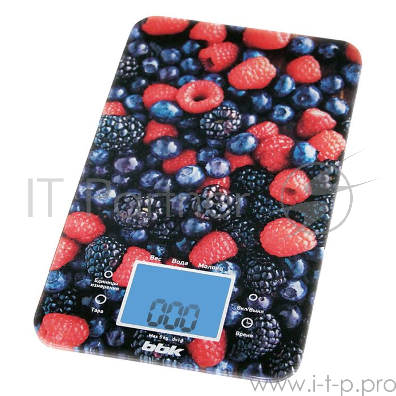 Весы кухонные BBK KS107G темно-синий/красный