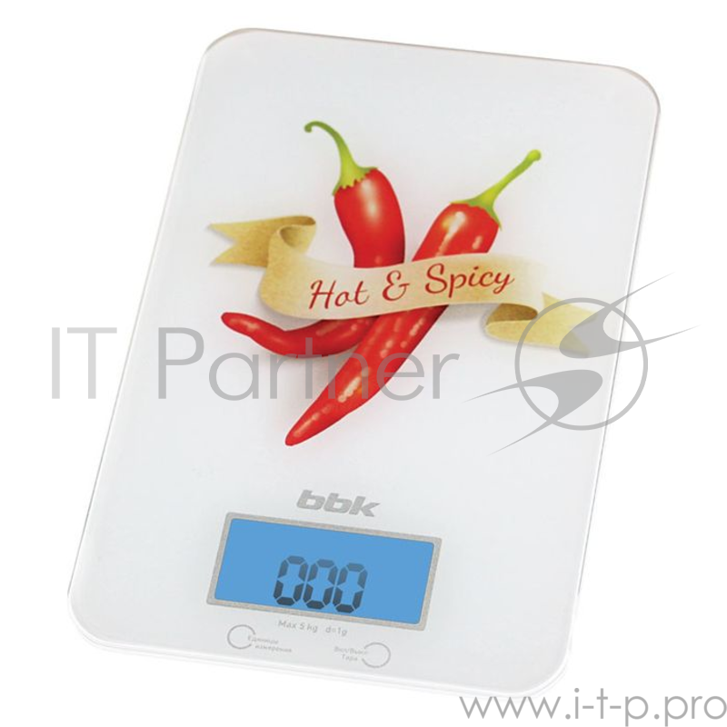 Весы кухонные BBK KS106G белый/красный