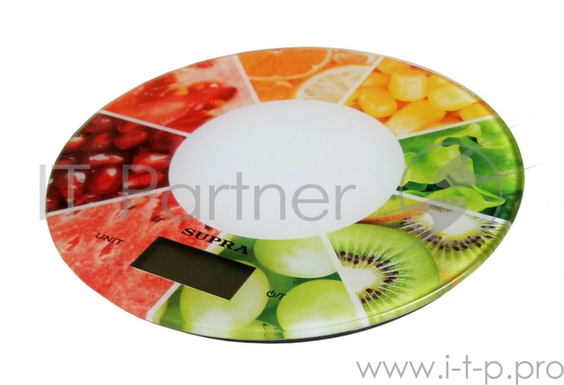 Весы кухонные электронные Supra BSS-4603 макс.вес:5кг белый/ягоды