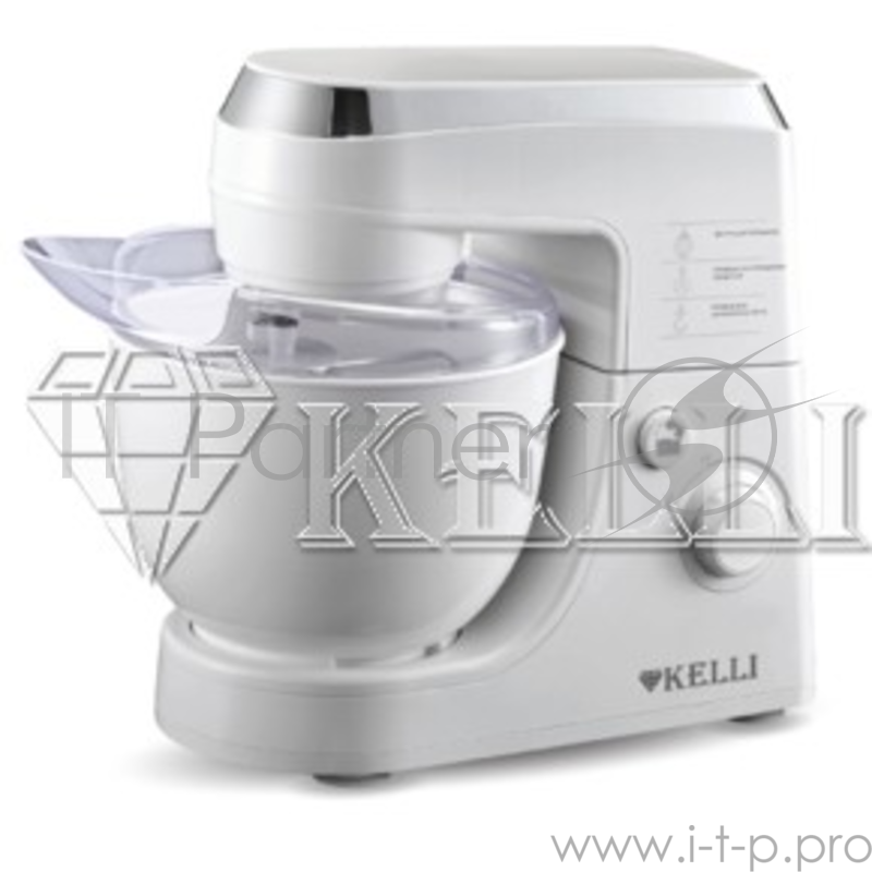 Миксер KELLI KL-5051 Мощность 550Вт. 5 режимов скорости. Защитная крышка от разбрызгивания. Большая съемная чаша 4.2л. Планетарное вращение. Регулировка наклона рабочей части. Съемные насадки. Насадка д/замешив-я теста. Насадка д/смешивания продуктов