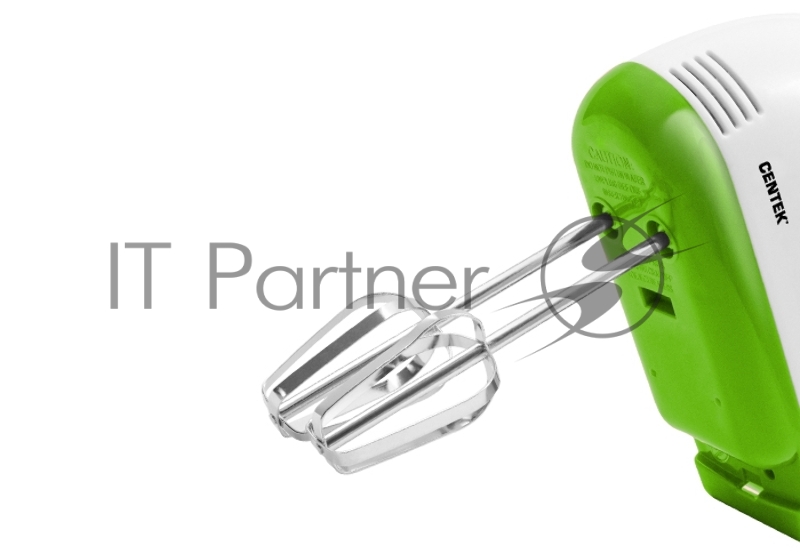 Миксер Centek CT-1111 GREEN (белый/салатовый) 170Вт, 6 скоростей+турбо, взбивание/замешивание
