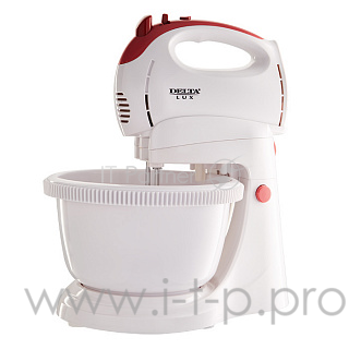 Миксер DELTA LUX DL-5071C белый с розовым