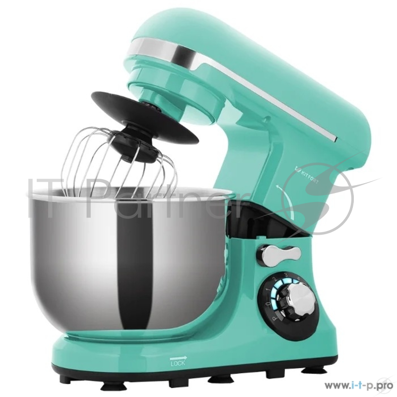 Миксер стационарный Kitfort КТ-1337-3 600Вт бирюзовый/серебристый