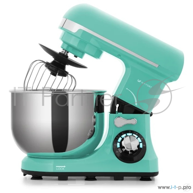 Миксер стационарный Kitfort КТ-1337-3 600Вт бирюзовый/серебристый