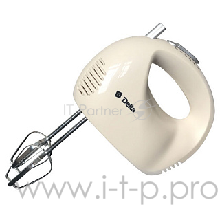 Миксер DELTA DL-5057 бежевый (12) 300 Вт, 5 режимов, кнопка извлечения насадок,