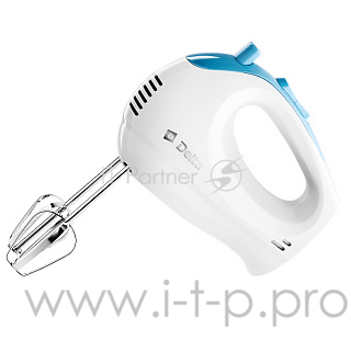 Миксер DELTA DL-5063, 200 Вт, 5 скоростей. белый с голубым (24) (Россия)