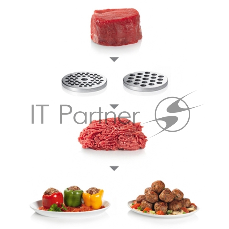 Мясорубка Bosch MFW45020 1600Вт белый/серый