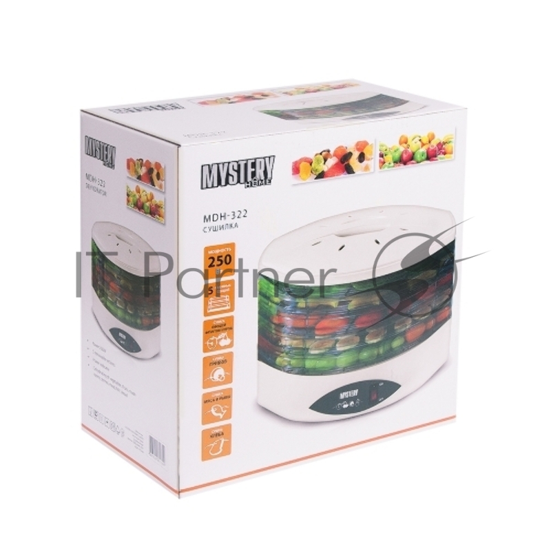 Сушки Mystery Сушка для овощей и фруктов Mystery MDH-322 белый 250W