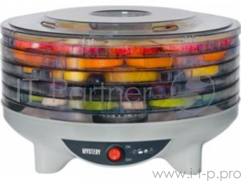 Сушка для фруктов и овощей Mystery MDH-321 5под. 250Вт серый