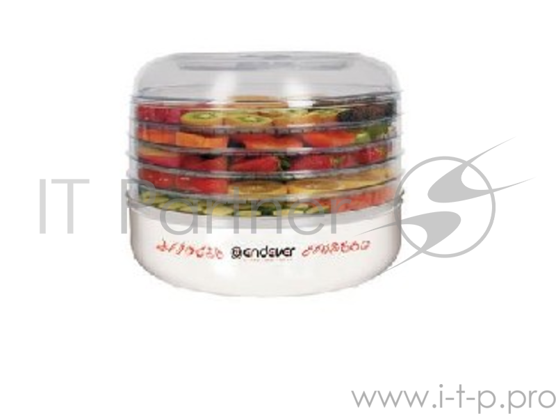 Сушилка для овощей и фруктов Endever Skyline FD-56 360 Вт, 5 съемных секций, защита от перегрева, 100% сохранность вкуса, аромата, витаминов