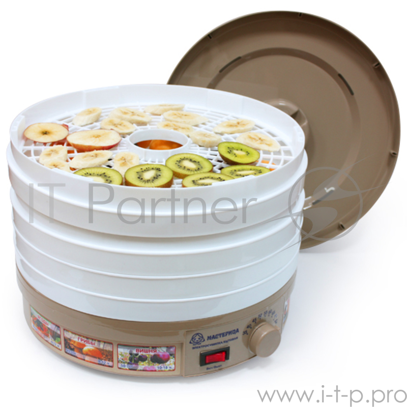 Сушилка для овощей Мастерица ЭСБ-11/18-300, 5 поддонов, 18 л, вентилятор, круглая