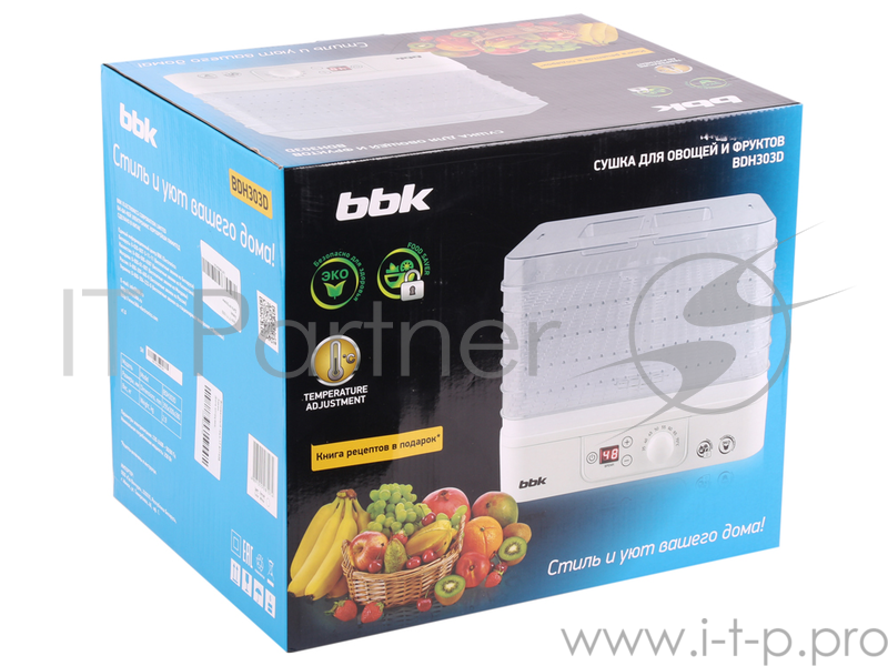 Сушилка для овощей и фруктов BBK BDH303D белый