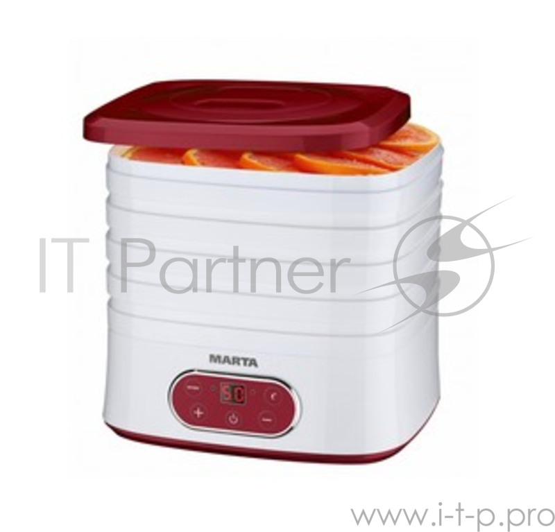 Сушилка для овощей и фруктов MARTA MT-1944 красный гранат