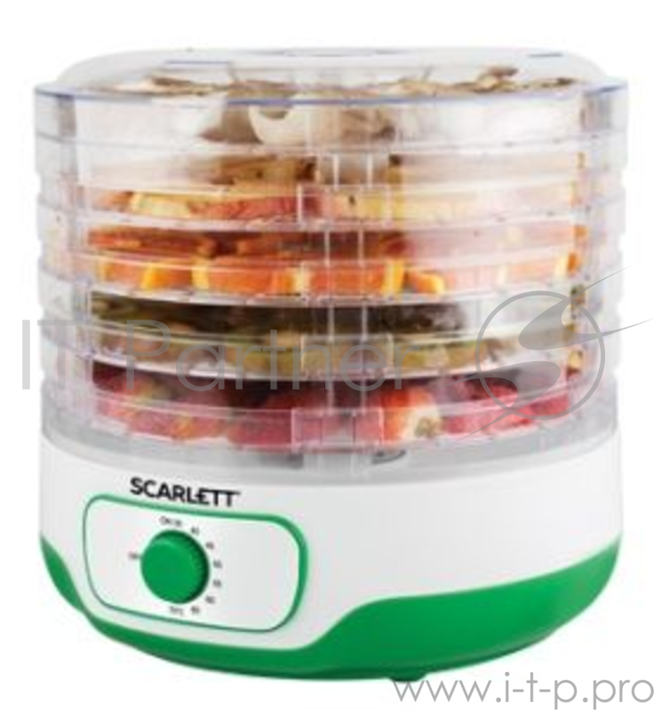 Сушка для фруктов и овощей Scarlett SC-FD421011 5под. 250Вт зеленый