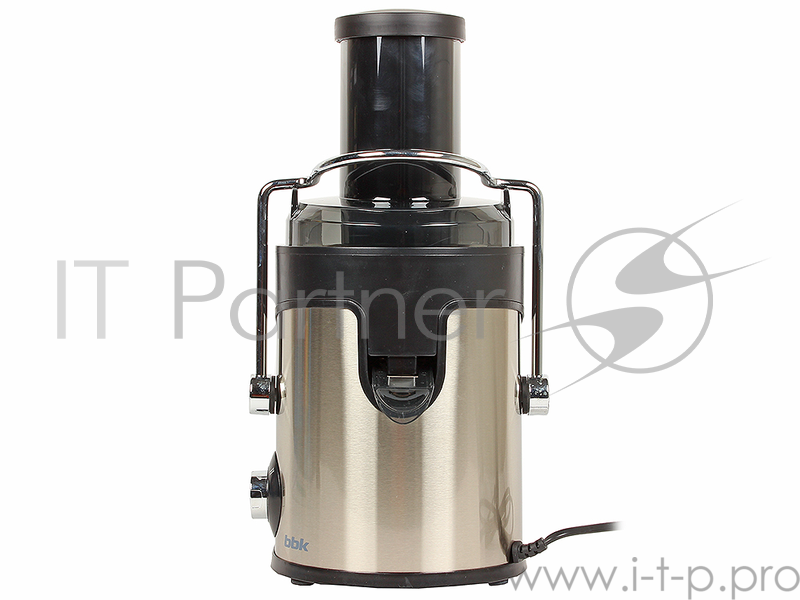Соковыжималка BBK JC080-H03 800Вт, 2 скорости, резервуар для сока: 0.75 л, плавный запуск двигателя, черный/серебро