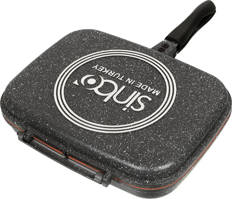 Сковорода-гриль Sinbo SP 5218 прямоугольная ручка несъемная (без крышки) серый