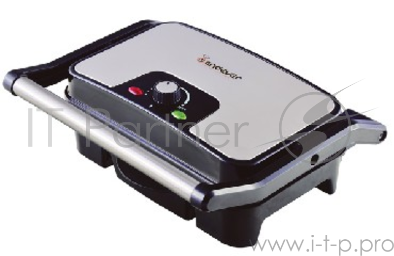 Электрический пресс-гриль ENDEVER Grillmaster 210, серебристый/черный