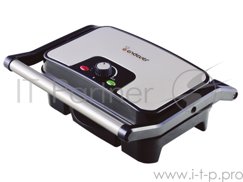 Электрический пресс-гриль ENDEVER Grillmaster 210, серебристый/черный