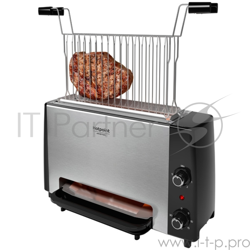 Гриль HOTPOINT-ARISTON .31 х 48,5 х 20,5 см.Вертикальный гриль,Макс.мощность 1300 Вт (4 уровня), овый таймер, поворотный переключатель для выбора мощности, LED-индикатор включенного состояния. Аксессуары: съемная решетка с де
