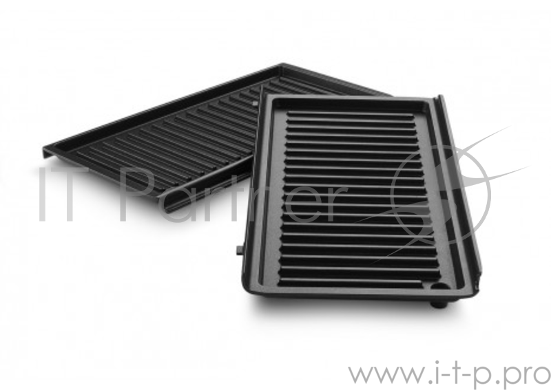 Электрогриль DeLonghi SW12AC.S, для сендвичей и вафель, 800Вт, мех. управл, 4 съёмных пластины, антипригар, ёмкость для сбора жира, вес 1кг, чёрный/се